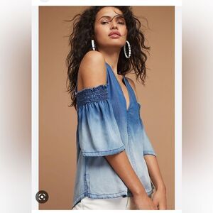 Tina + Jo Anthropology cold shoulder top, Small